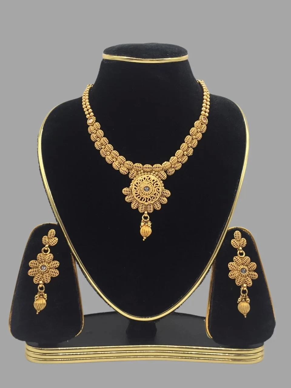Golden Copper Necklace Set